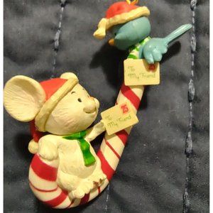 Vintage 1988 Christmas "Best Friends" Ornament  3" Resin